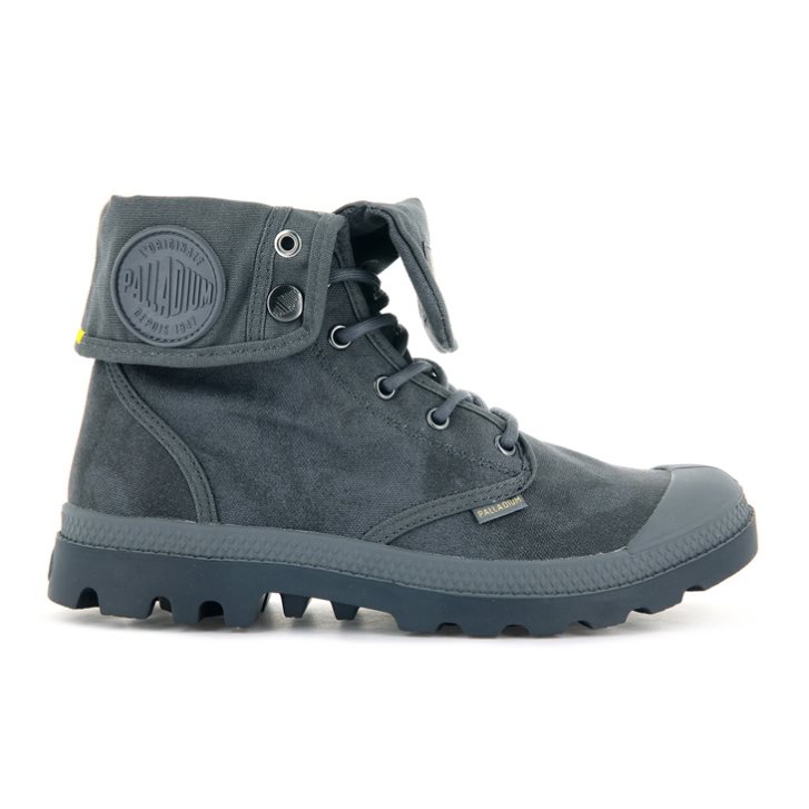 Bottes Palladium Pampa Baggy WAX Femme Grise Foncé | FR AGL594S